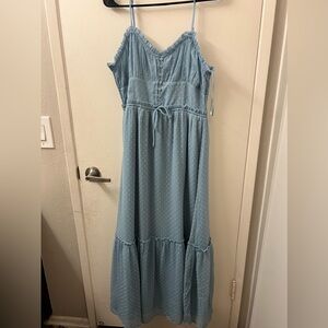 Baby blue long dress